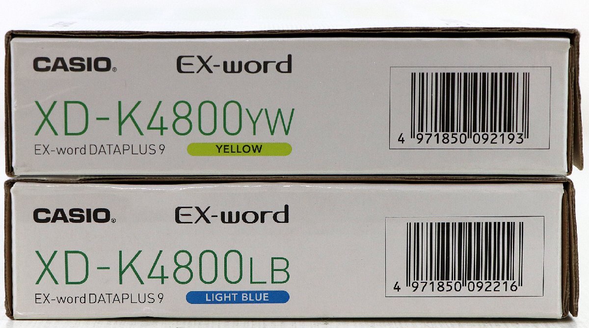 S♪中古品♪電子辞書 2台セット 『XD-K4800YW / XD-K4800LB』 CASIO EX-word DATAPLUS9 高校生向け 英語系充実 ※使用キズ・ヨゴレありの画像2