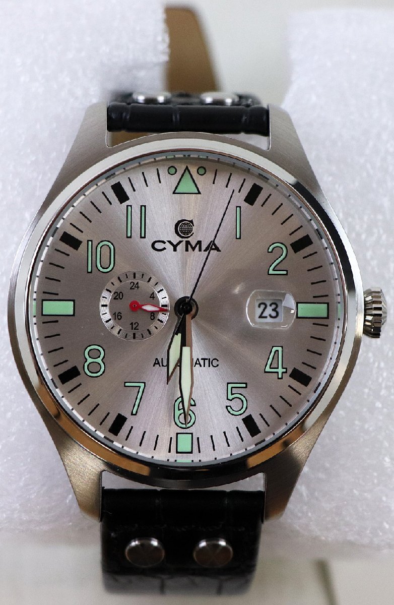 S♪未使用品♪腕時計 『CS-1001-SV』 CYMA/シーマ since1862 自動巻き メンズ カラー：シルバー ケースサイズ(約)：直径4.8cm、厚さ1.1cm_画像1