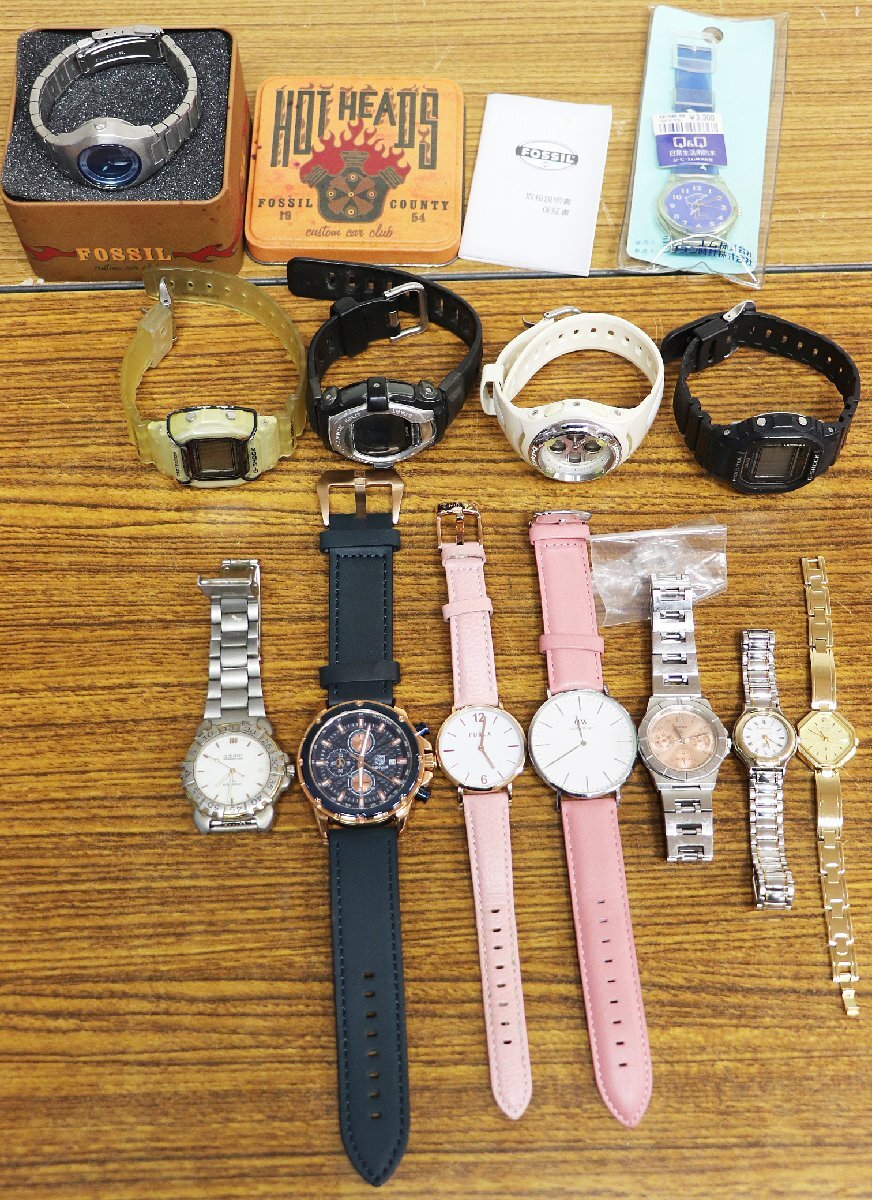 S◇ジャンク品◇腕時計 13点 まとめて セット G-SHOCK/Baby-G/CASIO/SEIKO/FOSSIL/Q&Q/adidas/BENYAR 他 ※動作等詳細未確認_画像1