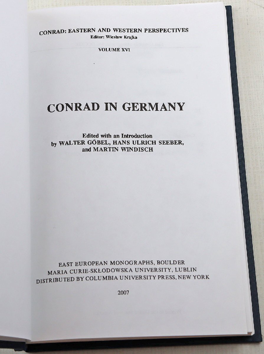 P◎中古品◎書籍『CONRAD IN GERMANY』 洋書 編:Walter Gobel/Hans Ulrich Seeber他 GOBEL SEEBER WINDISCH East European Monographs_画像6