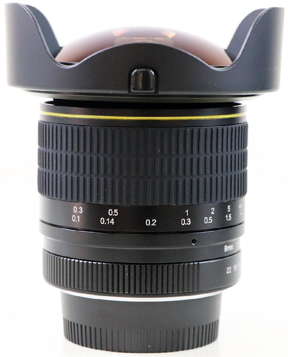 S♪中古品♪レンズ 『8mm F/3.0』 メーカー：LIGHTDOW 非球面MC 魚眼レンズ Nikon APS-Cセンサー搭載カメラ用マニュアルフォーカスレンズ_画像4