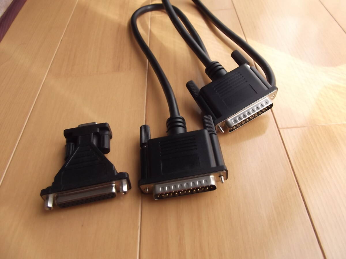 RS-232C conversion adapter D-Sub9P( female )- D-Sub25P( female )&D-Sub 25 pin ( male ) cable 2 point set / exhibition control No.AD026