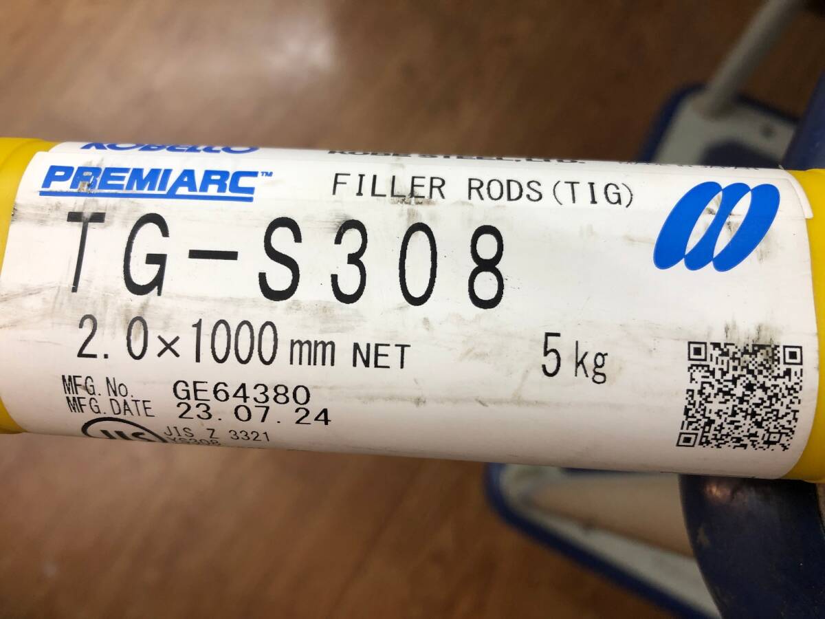 未使用中古品 溶接機 KOBELCO コベルコ TIG溶接棒 2.0x1000mm 5kg TG-S308 鉄工 金属加工 ITEPU0GUZ5L4_画像2