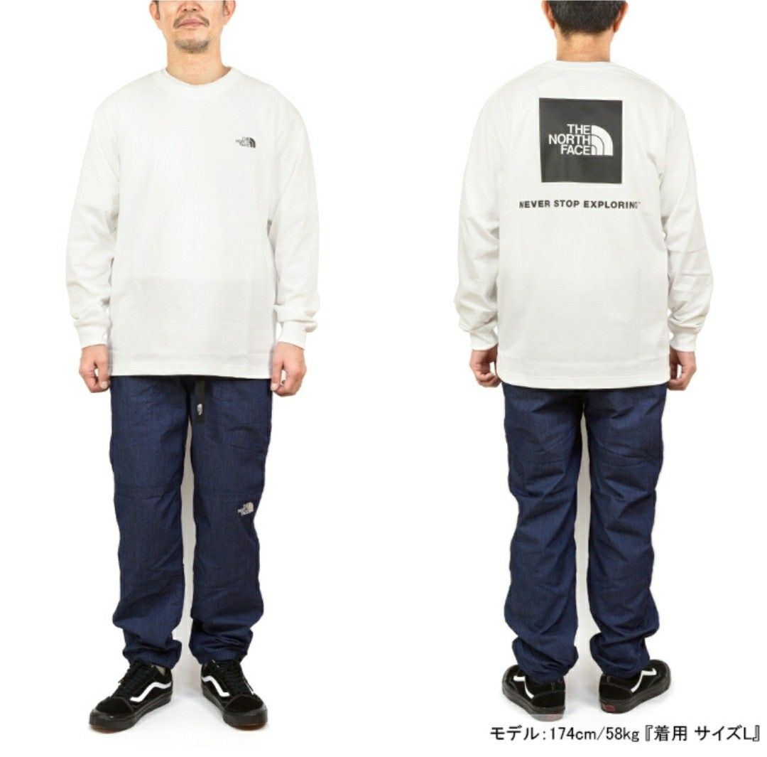 ノースフェイス 白 XL バックスクエアロゴ 長袖Tシャツ THE NORTH FACE ロングスリーブ ◎新品タグ付き◎