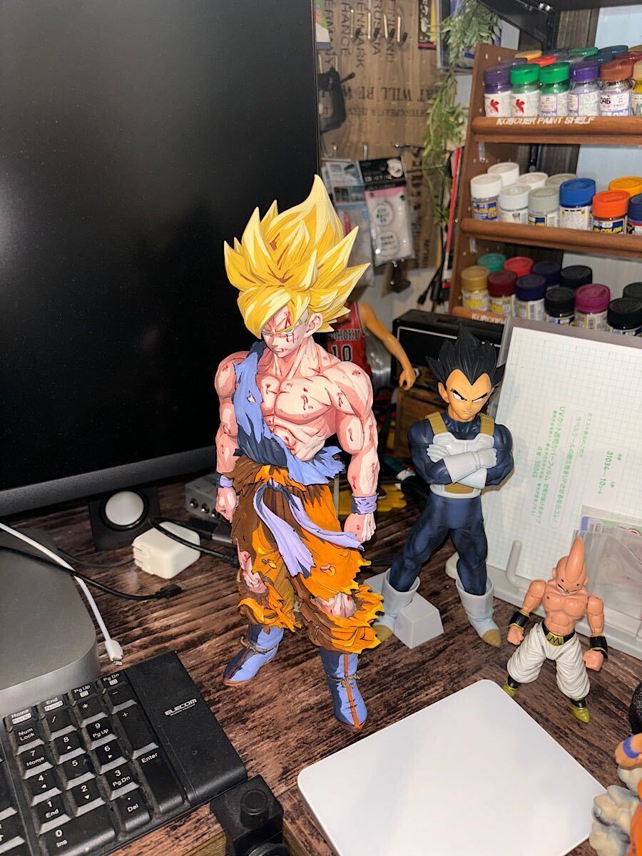 ドラゴンボール smsp 超サイヤ人 孫悟空 フィギュア リペイント DRAGONBALL figure SON GOKU supersaiyan 二次元彩色 2D toriyama akiraの画像10