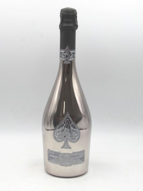 ■未開栓 ARMAND DE BRIGNAC アルマンド ブリニャック ブラン ド ノワール ブラック 750ml 12.5% シャンパン 3,535 APRIL 2019 シルバー系_画像1