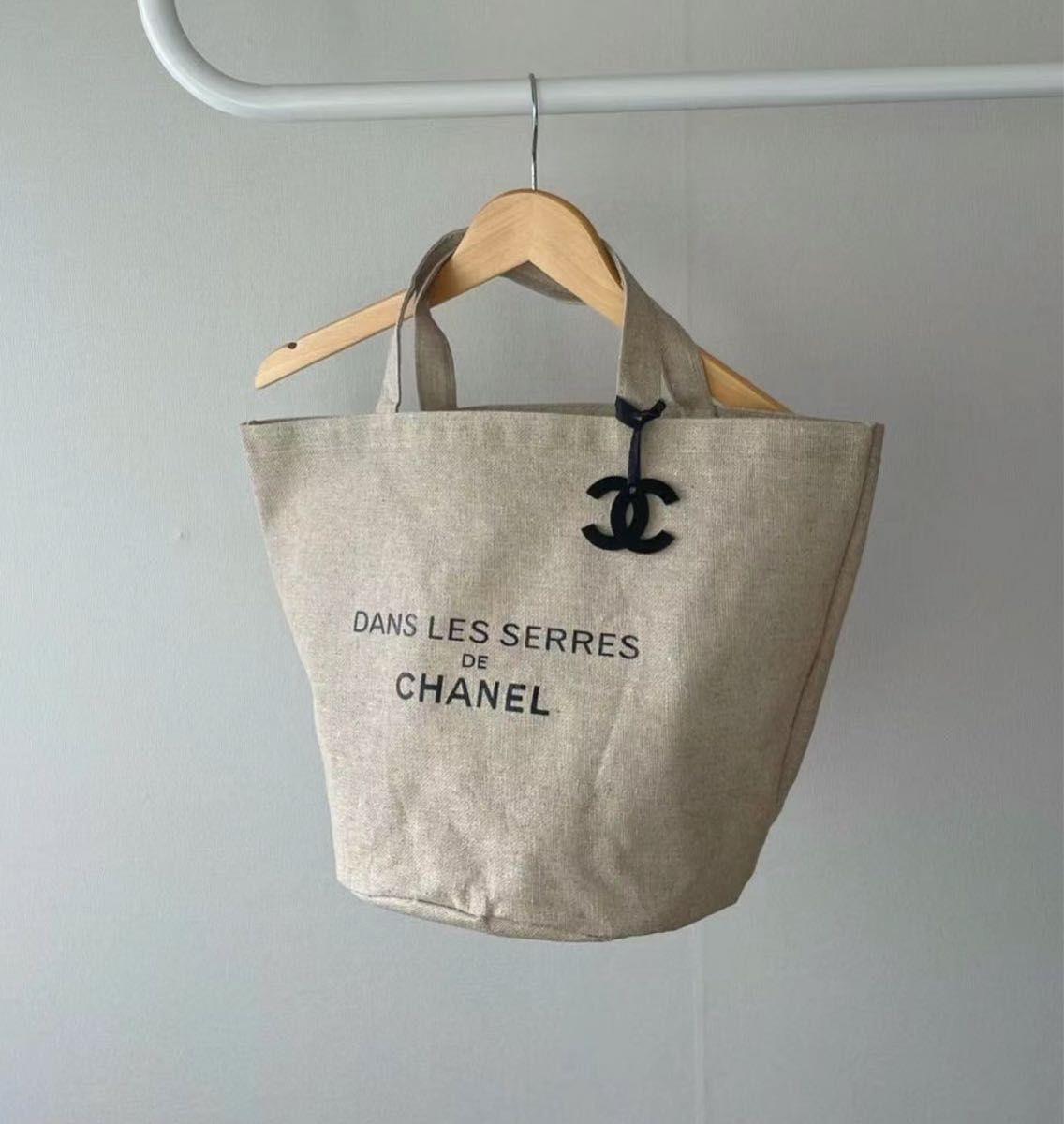 【未開封新品】 CHANEL  トートバッグ ノベルティ シャネル ロゴ リネン