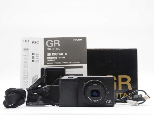 リコー Ricoh GR Digital IV 4 10.4MP Black Digital Camera 元箱 [新品同様] #Z900A