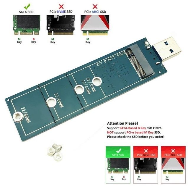 M.2 SATA SSD -->> USB 3.0 アダプタ