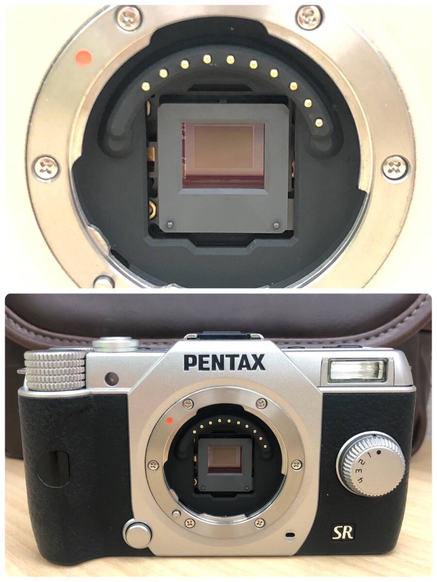 [E1222AY]PENTAX Pentax Q10 digital single-lens camera double lens kit smc F2.8-4.5 5-15mm F2.8 15-45mm bag accessory have operation goods 