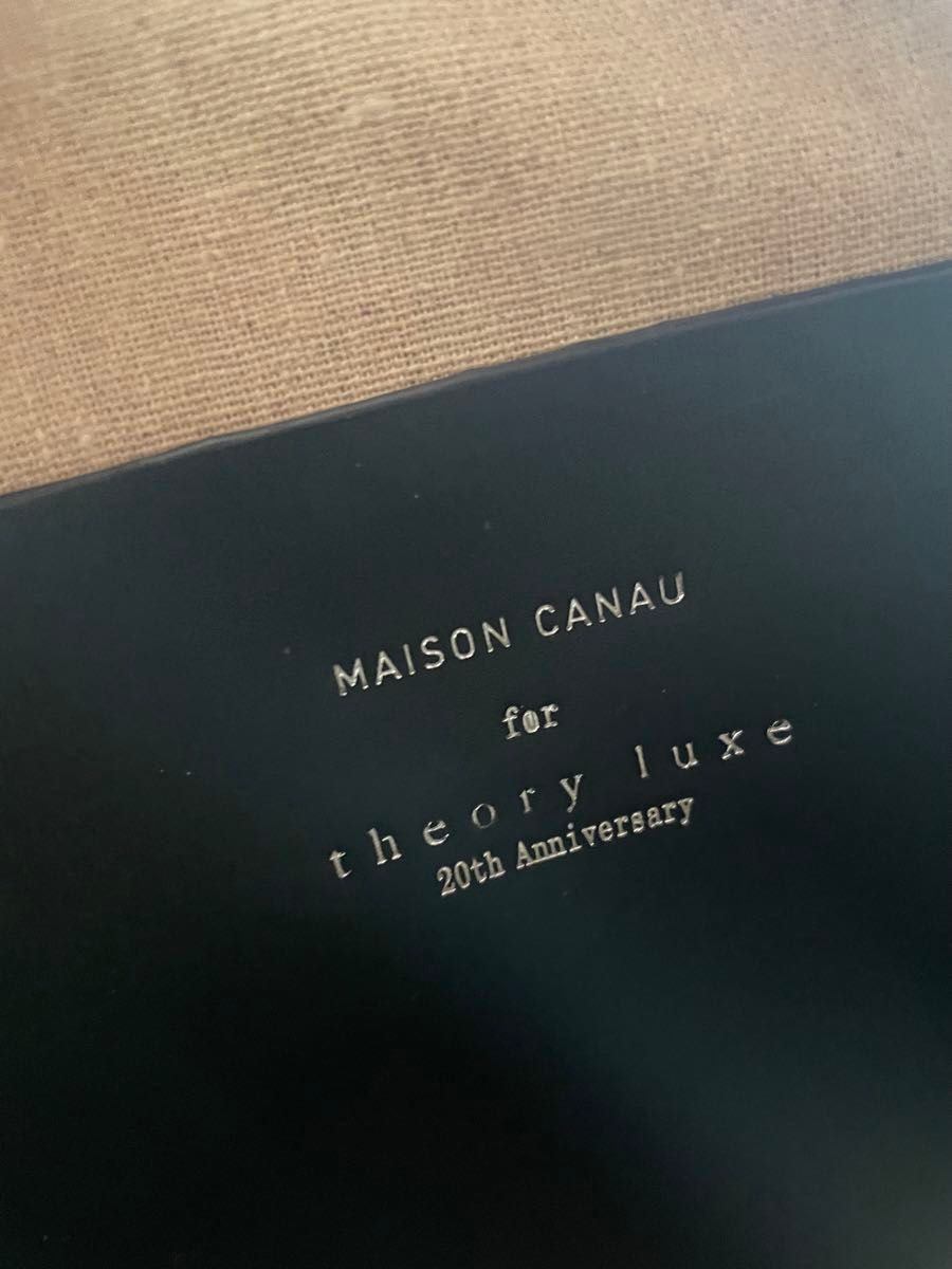 MAISON CANAU×theory luxe メゾンカナウ ボックスカーフ ショルダーバッグ ラウンドボストンS 3way 