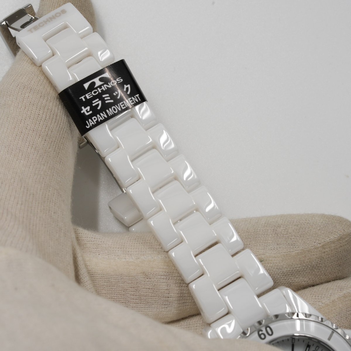  Tecnos TECHNOS наручные часы T9B82TW J12 модель белый керамика кварц мужской не использовался товар [ качество iko-]