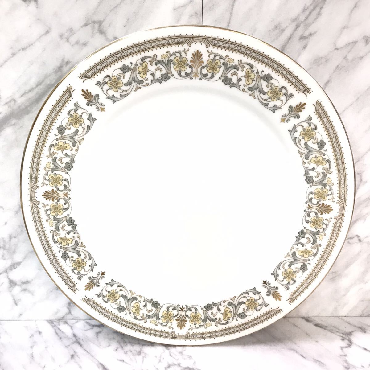 ●送料無料 Noritake ノリタケ GOLDGRACE ゴールドグレース プレート 皿 23cm 6枚セット/ノリタケ 金彩・ゴールドライン 花柄 中皿 平皿 