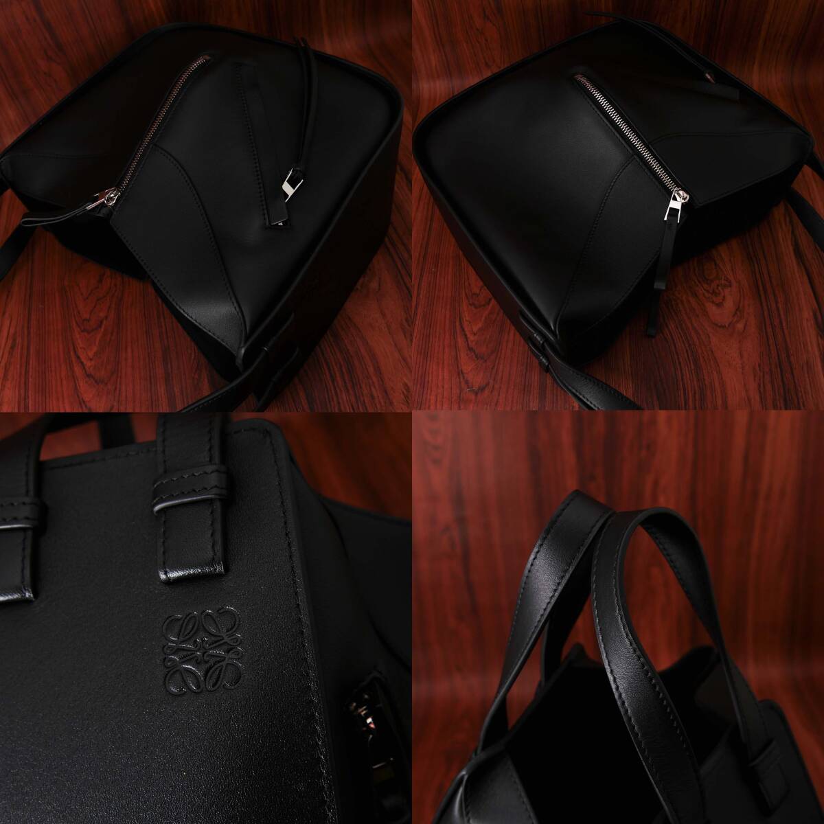 新品級極美品 LOEWE ロエベ ハンモック スモール クラシックカーフ レザー バッグ ハンドバッグ ショルダー 黒 正規品 レディース メンズの画像5