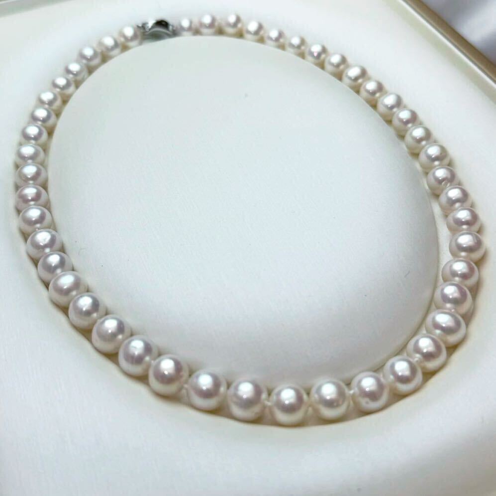 花珠級本真珠ネックレス10mm 天然パールネックレス42cm ホワイトピンク パール 真珠ネックレス天然_画像4
