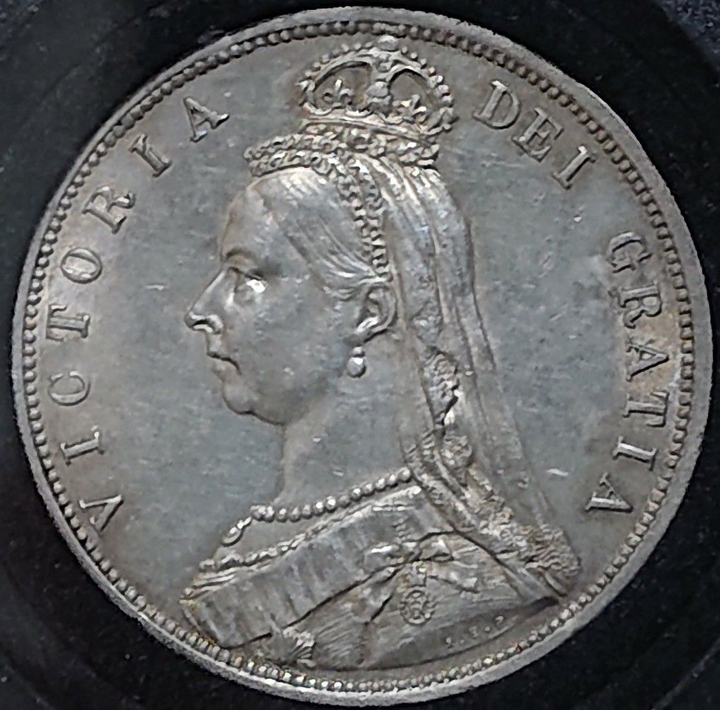 1887年 ヴィクトリア ハーフクラウン銀貨