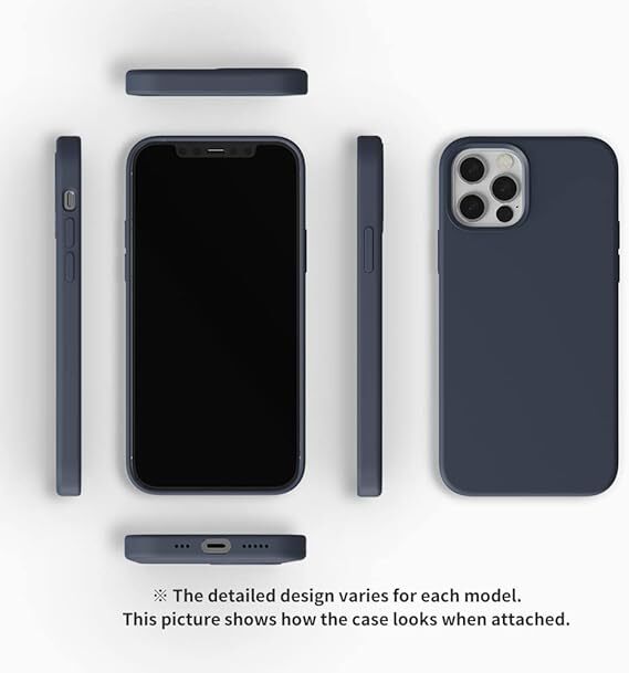 Sinjimoru スマホケース　シリコン素材 MagSafe・ワイヤレス充電対応 iPhone 15pro Magsafe Silicone Case for iPhone 15 Pro ブラック_画像5