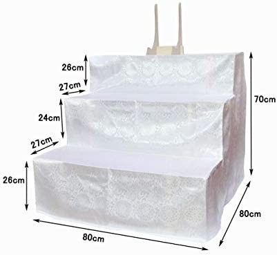  three step festival . wooden festival .3 step white cloth . attaching picture frame attaching width 80cm new goods memorial service law necessary .. O-Bon compact tray shelves .. shelves O-Bon for wooden festival . O-Bon 