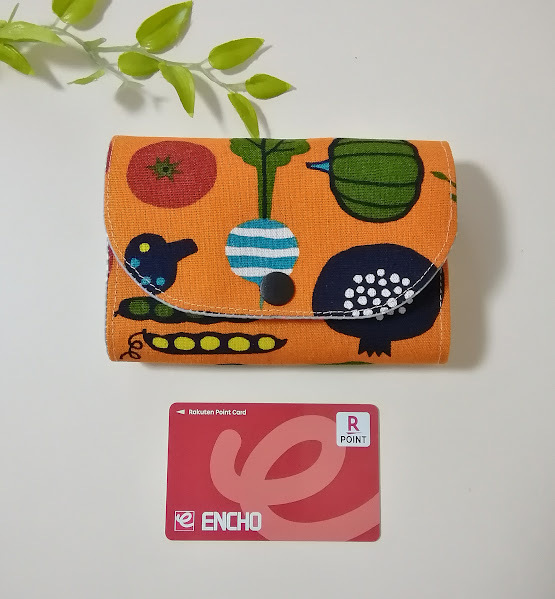 ハンドメイド 〈じゃばらタイプ〉コンパクト財布  北欧ベジタブル＊ポップな野菜柄  〈13×9.5〉 の画像7