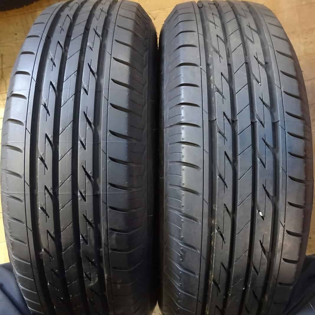 夏4本 会社宛 送料無料 185/70R14×5.5J ブリヂストン ECOPIA ネクストリー 2022年製 バリ溝 アルミ カローラ モビリオ スパイク NO,Z6088_画像5