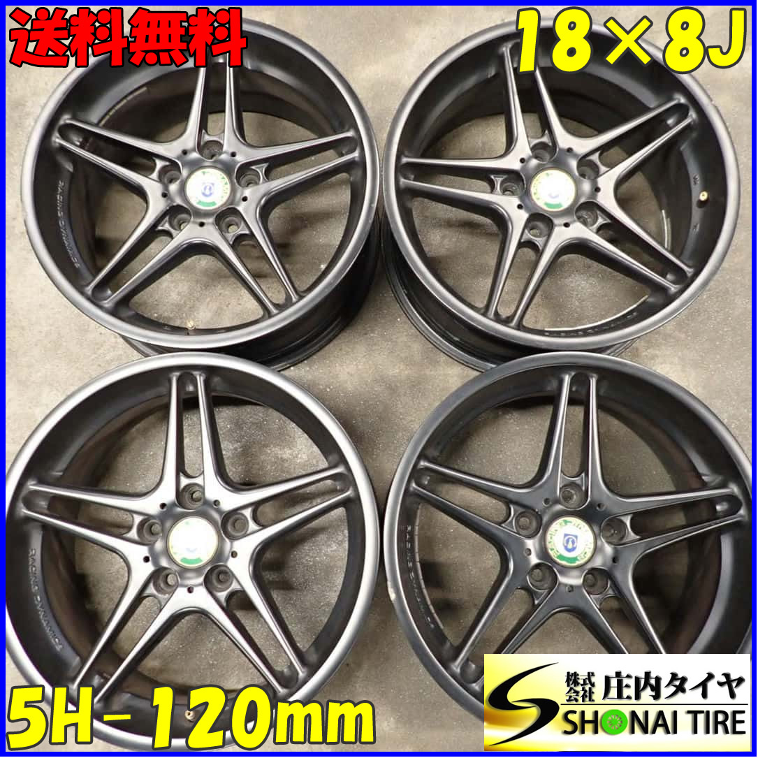 4本SET 会社宛送料無料 18×8J RACING DYNAMICS RD3 アルミ 5穴 PCD 120mm +35 ハブ径73mm BMW 3シリーズ F30 F32 X3 X5 E70 特価 NO,C4606_画像1