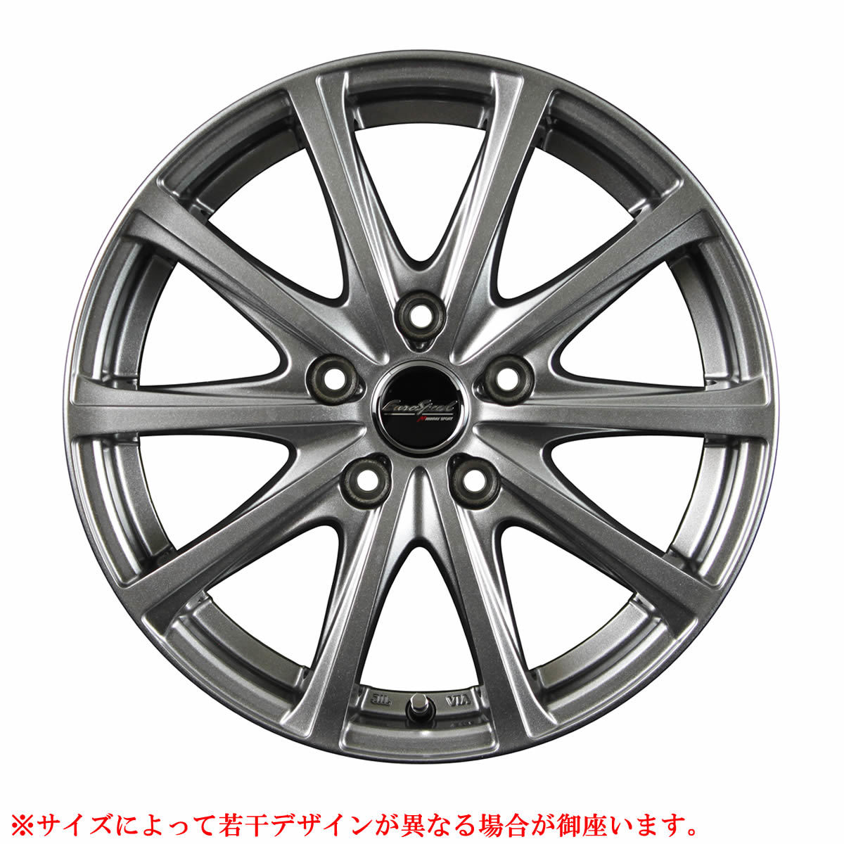 15×6J 114.3-5穴 +52 ハブ径73mm MIDマルカ ユーロスピード V25 メタリックグレー 4本SET 在庫要確認 会社宛 送料無料 NO,4560234952583_画像2