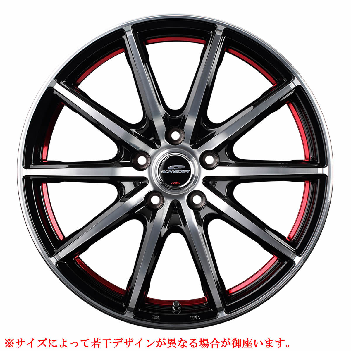 18×8.5 114.3-5穴 +35 ハブ径73mm MIDマルカ シュナイダー SX-2 ブラックポリッシュ 4本SET 在庫要確認 会社宛 送料無料 NO,4560234971959_画像2