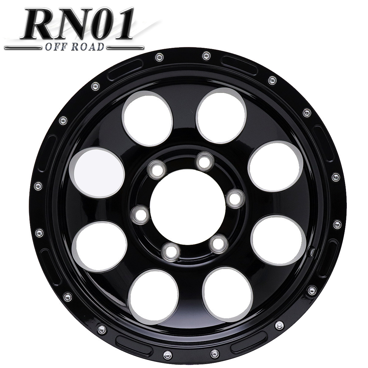 新品4本価格 会社宛 送料無料 16×8J 6穴 139.7mm ET±0 M14 SHONE OFF-ROAD RN01 クリアブラック つや有り JWL車検対応 ランクル NO,SH87の画像2