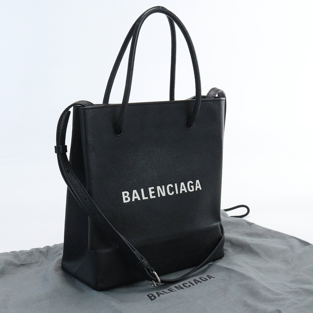 中古バレンシアガBALENCIAGA ショッピングトート XXS レザー 555140 ランク：AB us-2 レディース