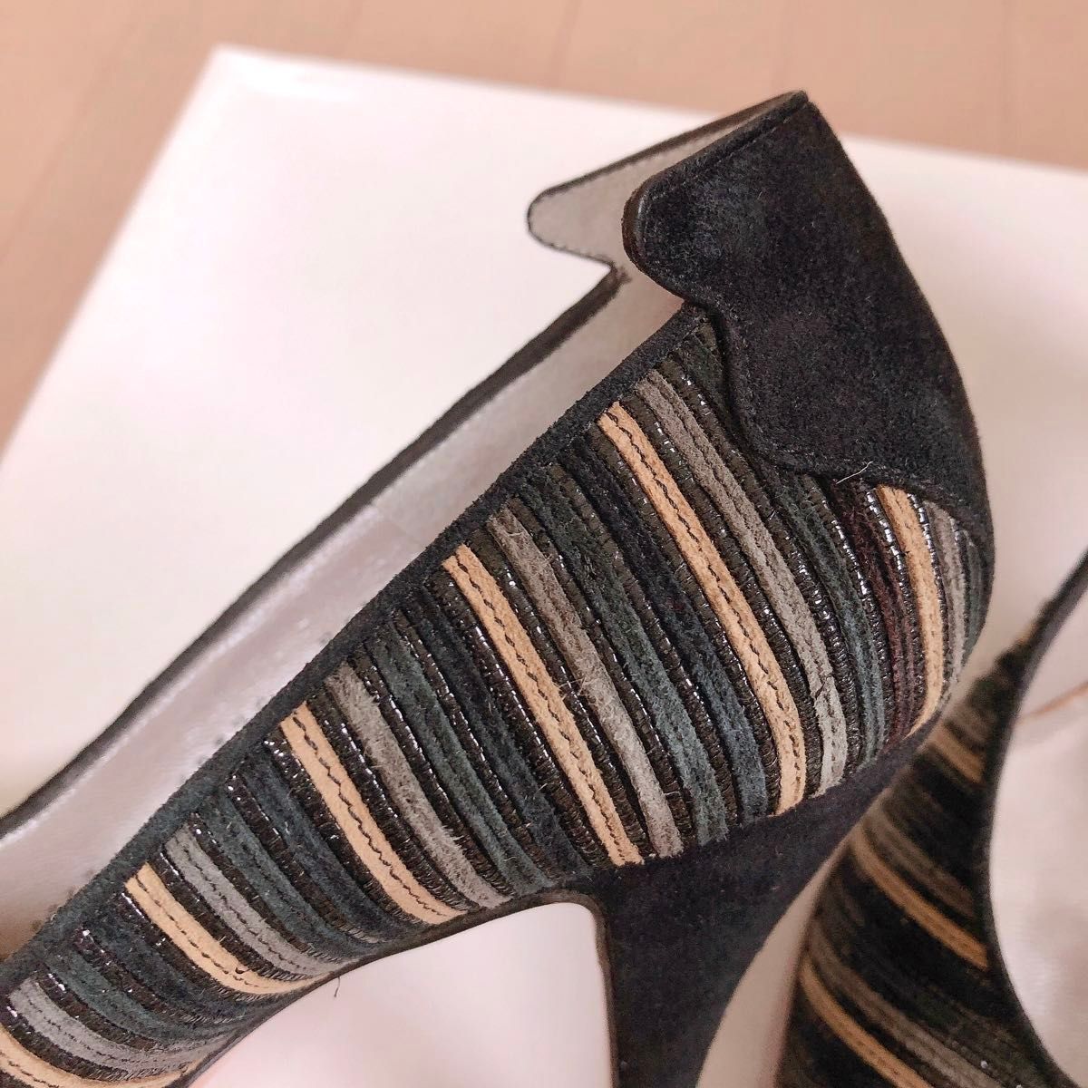 Bruno Magli イタリアハイブランドセレブなパンプス 黒 茶 Bruno Magli イタリアハイブランドセレブなパンプス 黒 茶
