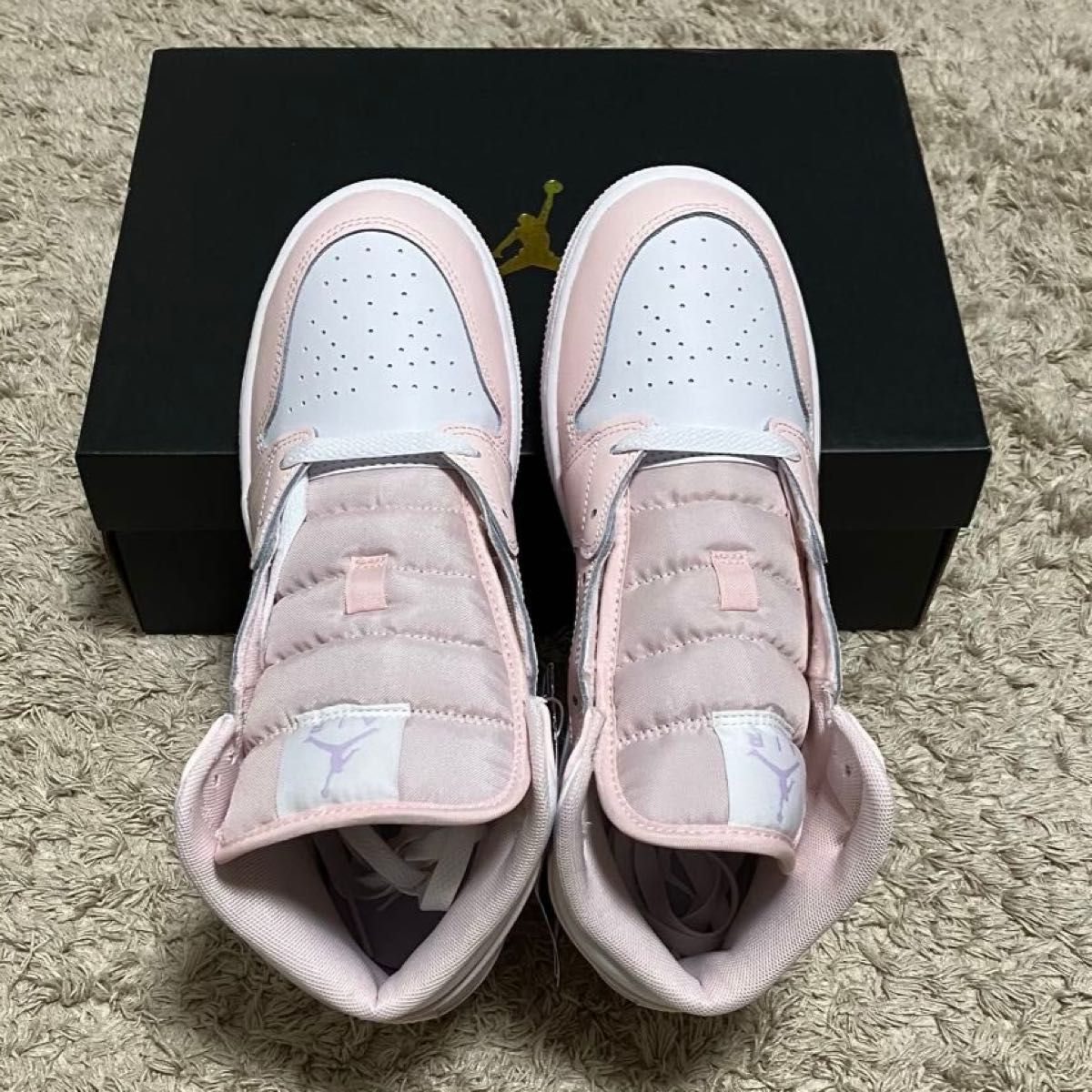 Nike GS Air Jordan 1 Mid Pink Wash/White/Violet Frost|Yahoo Nike GS Air Jordan 1 Mid Pink Wash/White/Violet Frost|Yahoo