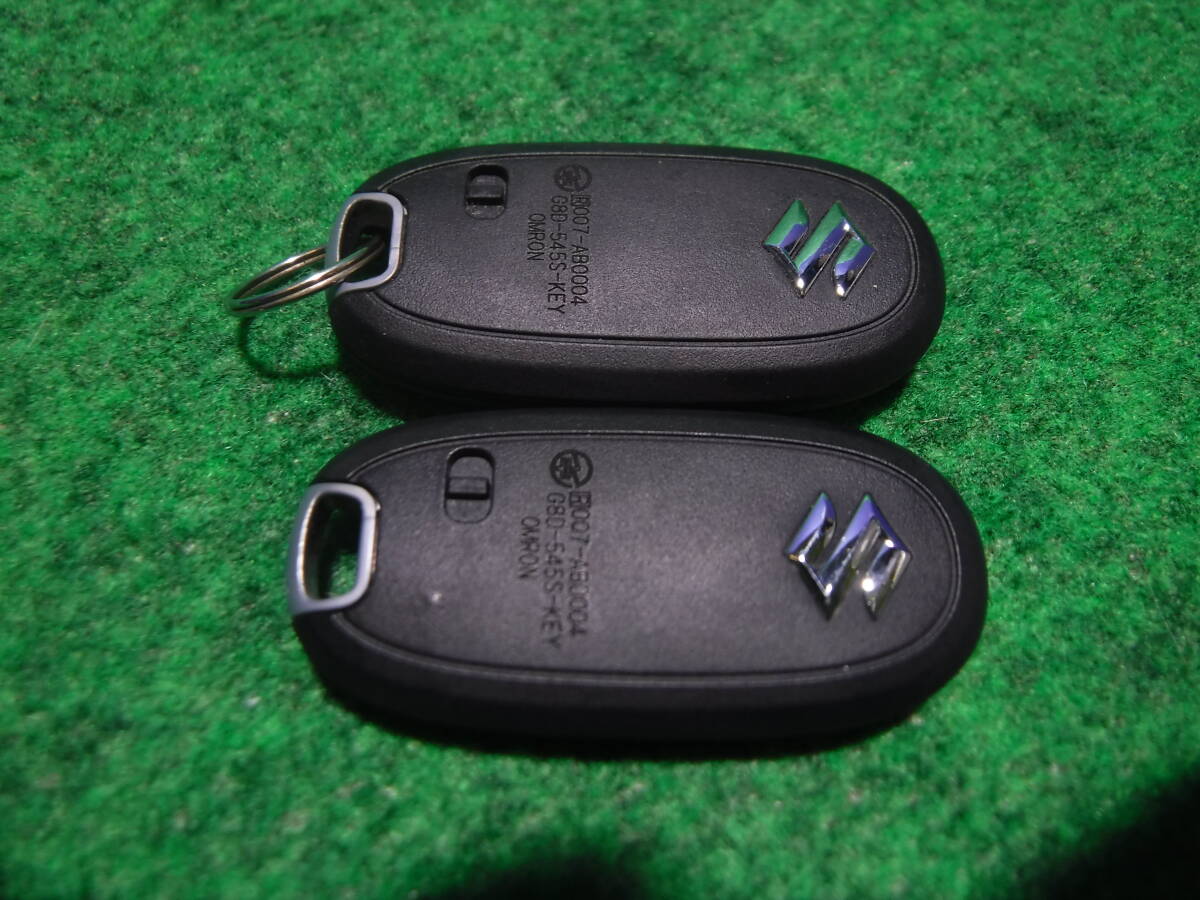 （*）　スズキ　ハスラー　MR41S　純正　鍵　キーレス　スマートキー　2ヶ　007-AB0004　G8D-545S-KEY　OMRON　※電池無_画像2