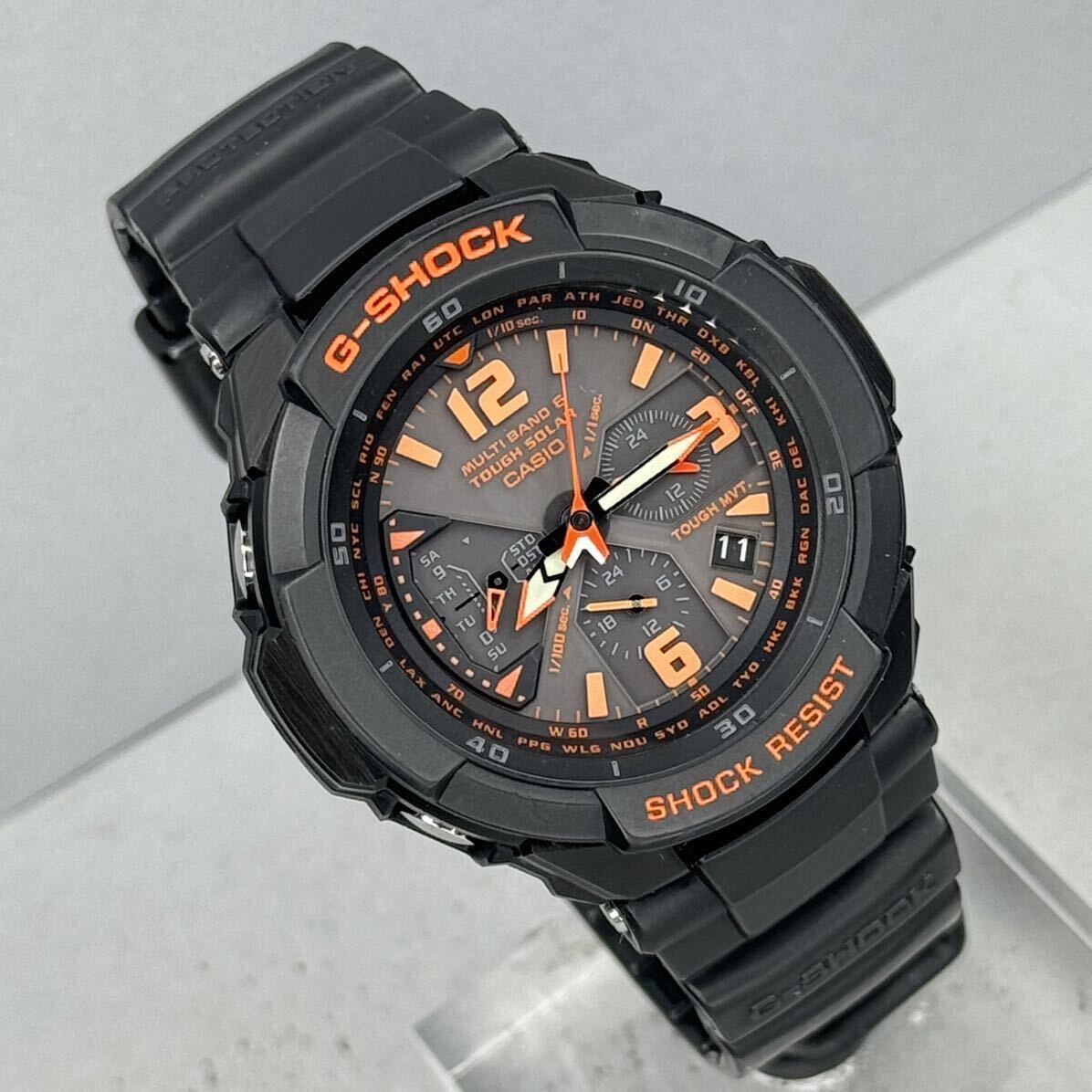 極美品G-SHOCK GW-3000B-1AJF グラビティマスター スカイコックピット タフソーラー 電波受信 電波ソーラー マルチバンド6 ブラック_画像2