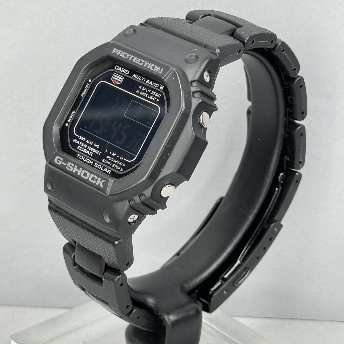 極美品 G-SHOCK GW-M5610BC-1JF タフソーラー 電波受信 電波ソーラー マルチバンド6 ブラック 反転液晶 メタルコアバンド スクウェア_画像7