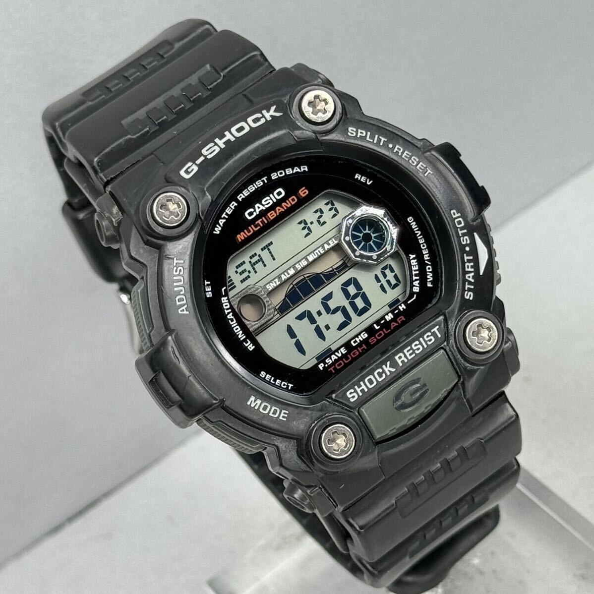 美品 G-SHOCK GW-7900-1JF タフソーラー 電波受信 電波ソーラー マルチバンド6 ブラック グレー タイドグラフ/ムーンデータ表示機能の画像2