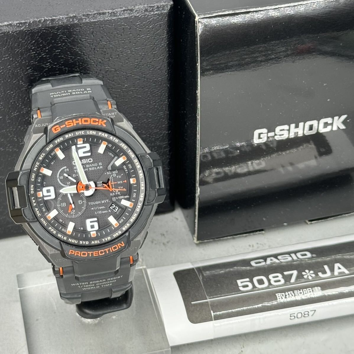 美品 箱説付G-SHOCK GW-4000-1AJF グラビティマスター スカイコックピット タフソーラー 電波受信 電波ソーラー マルチバンド6 ブラックの画像2