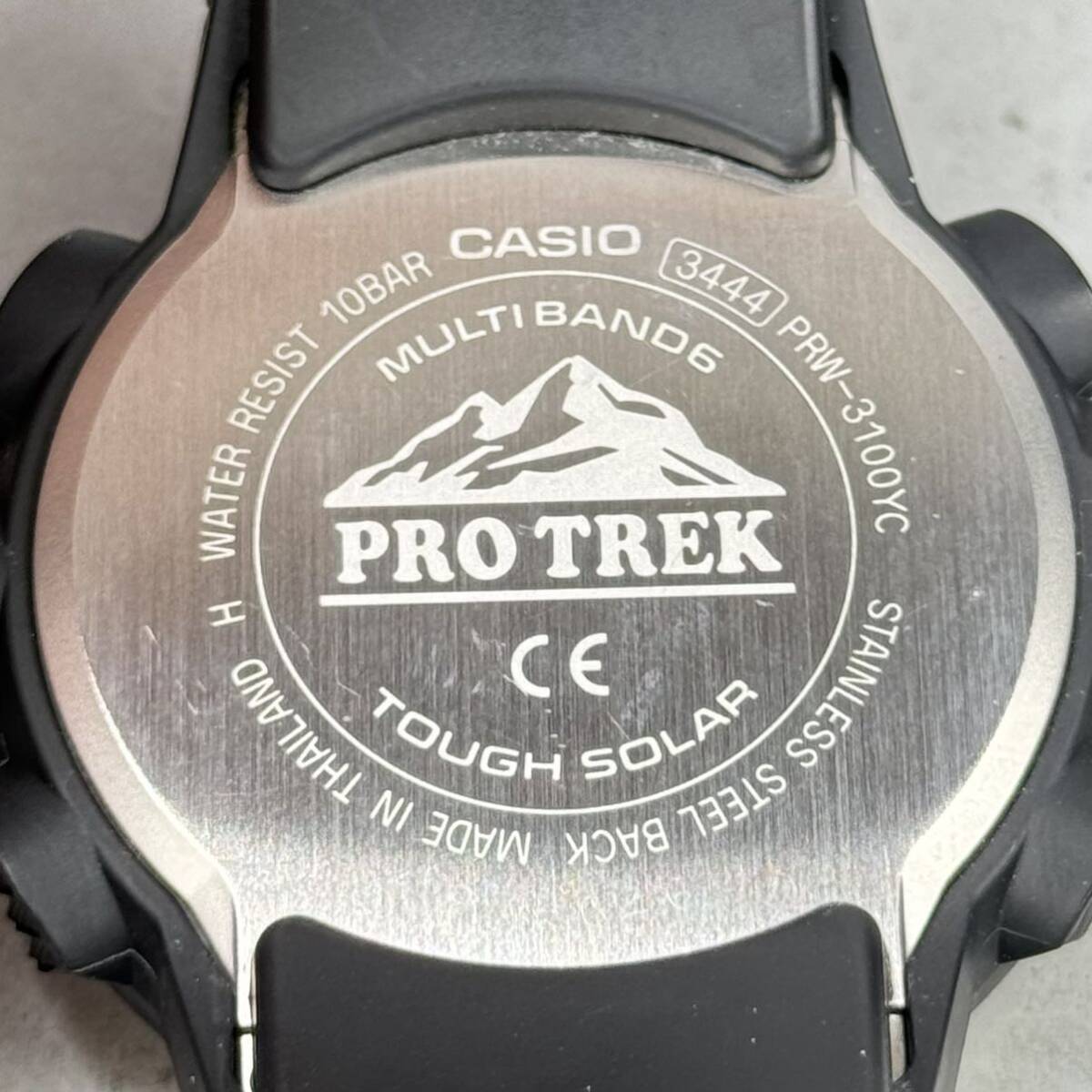 極美品 PROTREK PRW-3100YC-1JF タフソーラー 電波受信 電波ソーラー マルチバンド6 方位/温度/高度計 トリプルセンサー ブラック ゴールド_画像8