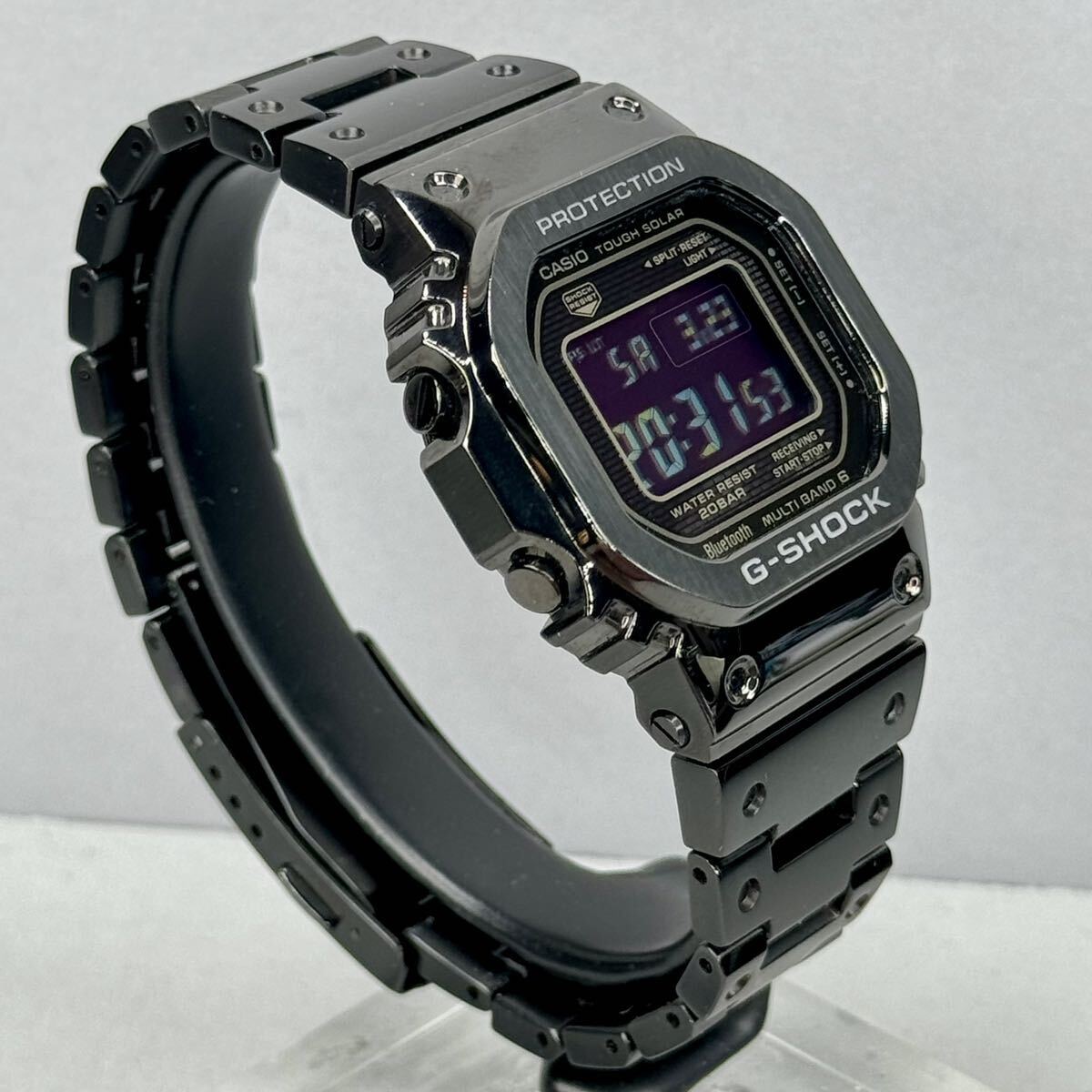 美品 G-SHOCK GMW-B5000GD-1JF タフソーラー 電波受信 電波ソーラー マルチバンド6 Bluetooth動作モバイルリンク メタルバンド ブラックの画像6