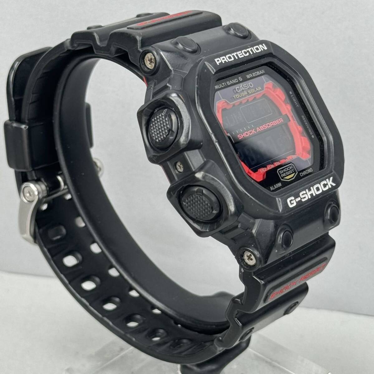 美品 G-SHOCK GXW-56-1AJF タフソーラー 電波受信 電波ソーラー マルチバンド6 ブラック レッド 反転液晶 ビッグケース スクウェアの画像6