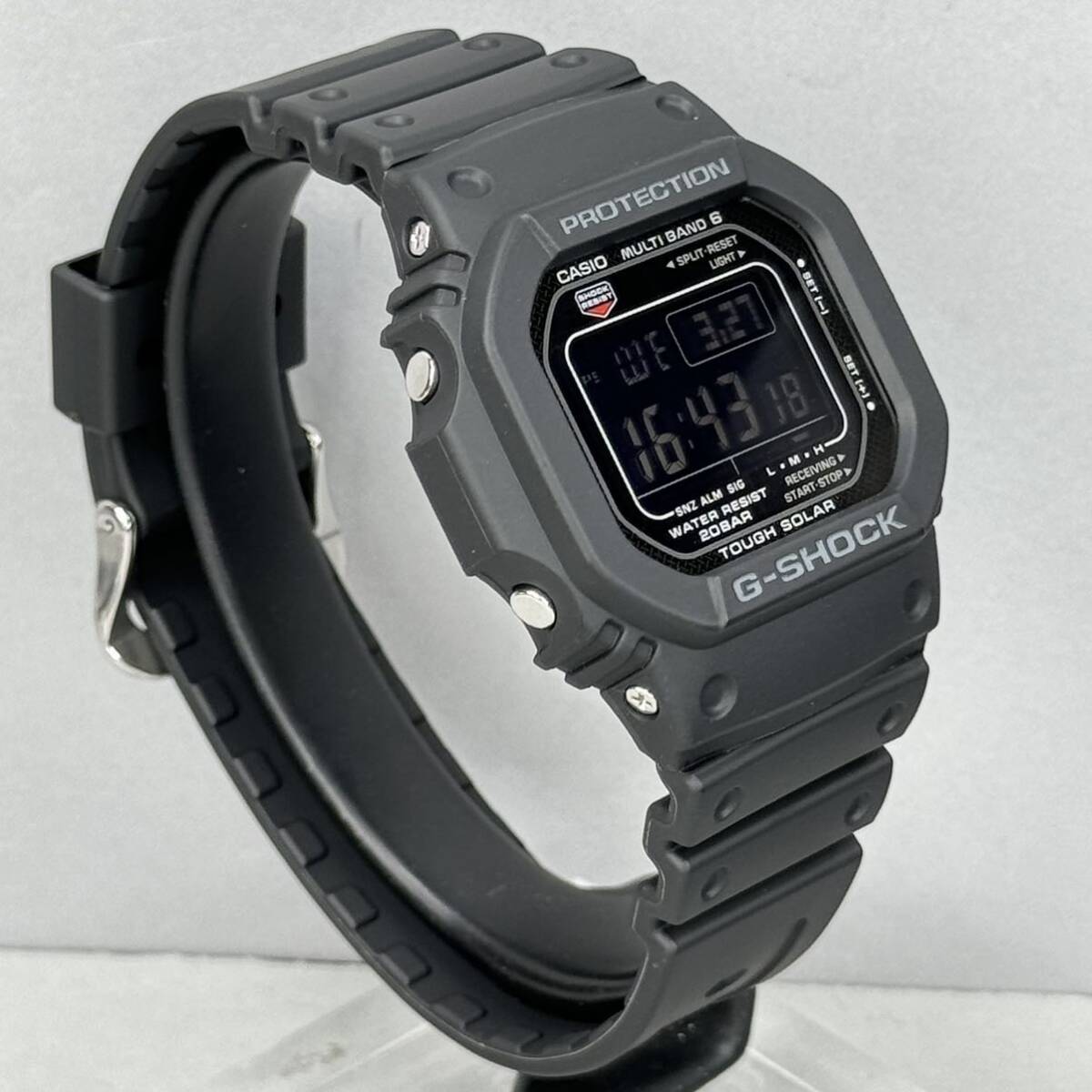 未使用同様 極美品 CASIO G-SHOCK GW-M5610U-1BJF タフソーラー 電波受信 電波ソーラー マルチバンド6 スクウェア ブラック 反転液晶 の画像6