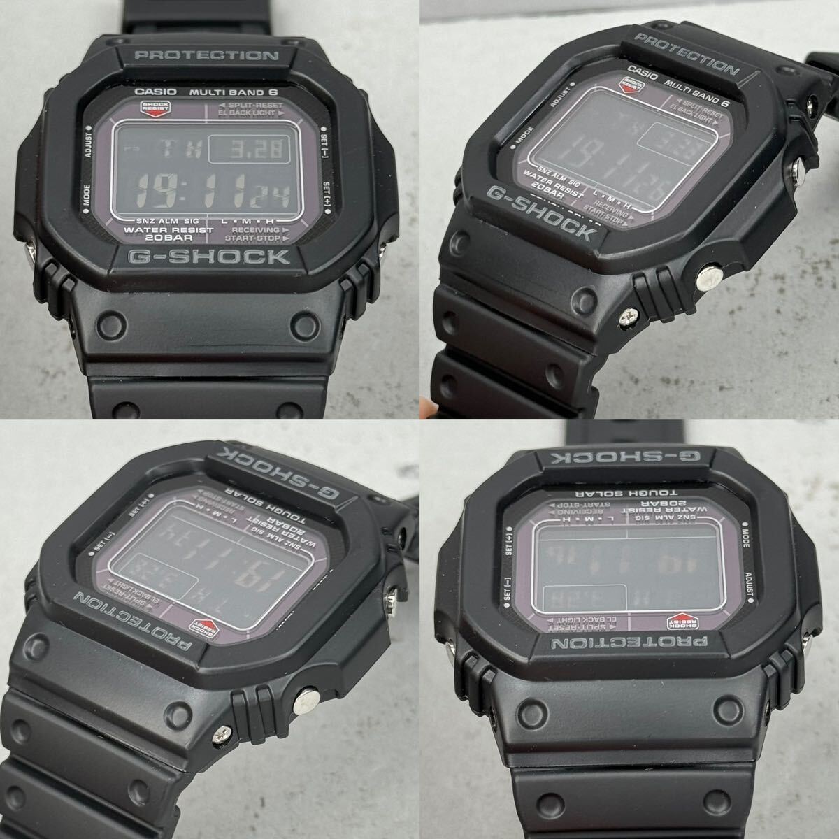 未使用同様 極美品 G-SHOCK GW-M5610-1BJF タフソーラー 電波受信 電波ソーラー マルチバンド6 スクウェア ブラック スピード 反転液晶_画像4