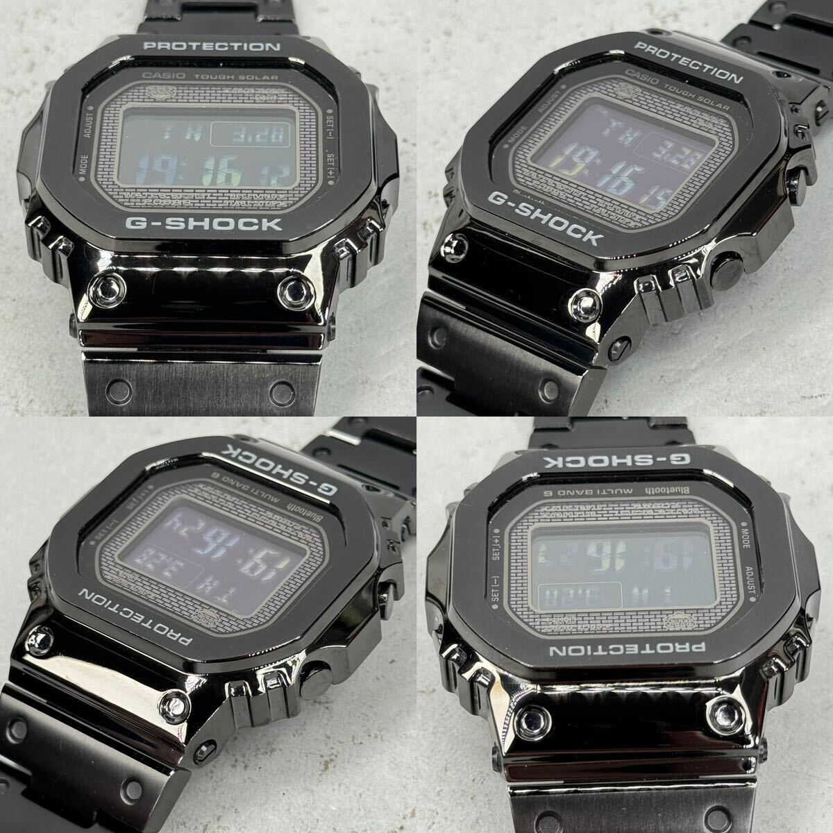 極美品 G-SHOCK GMW-B5000GD-1JF タフソーラー 電波受信 電波ソーラー マルチバンド6 Bluetooth動作モバイルリンク メタルバンド ブラックの画像4