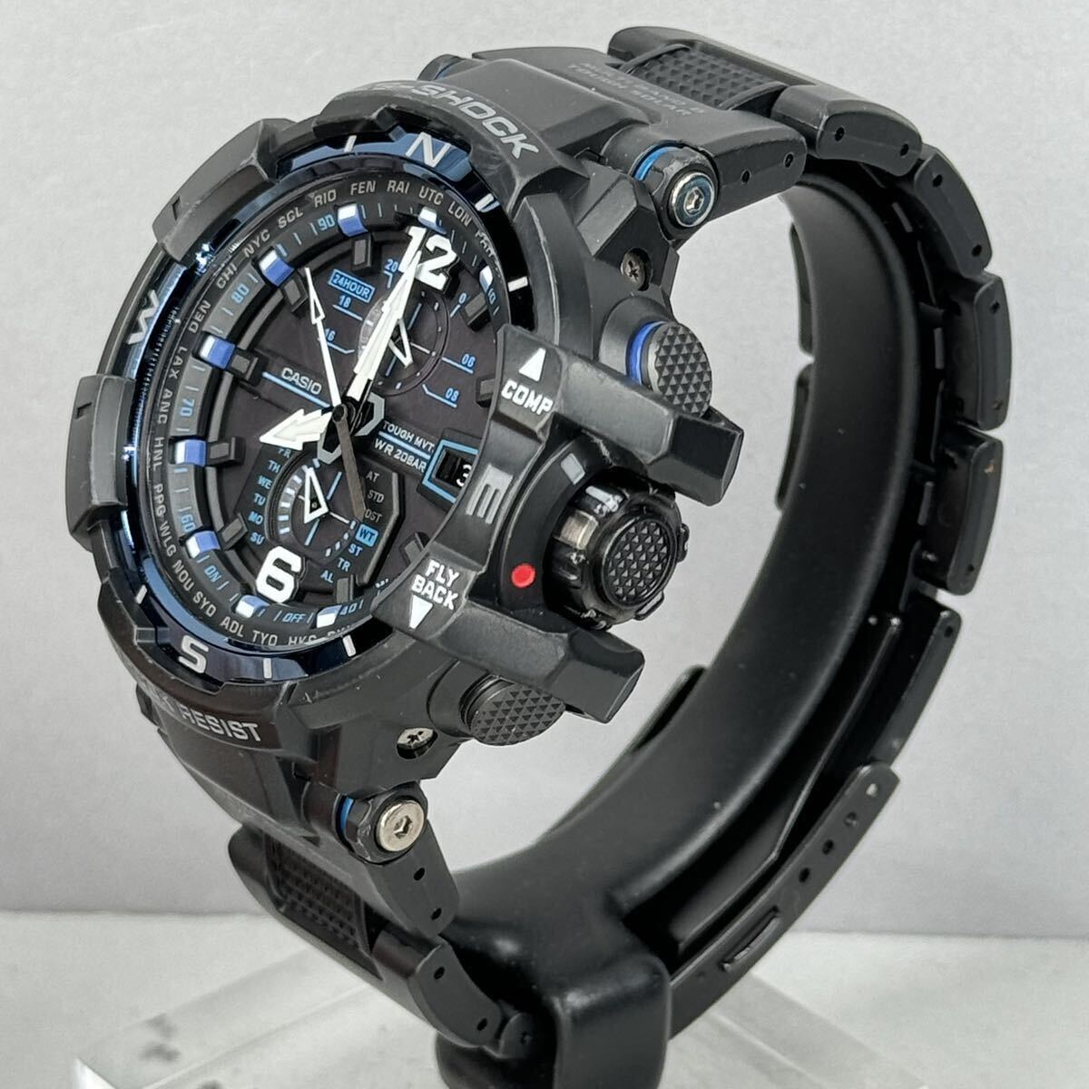 美品 G-SHOCK GW-A1100FC-1AJF グラビティマスター タフソーラー 電波受信 電波ソーラー マルチバンド6 ブラック コンポジットバンドの画像7