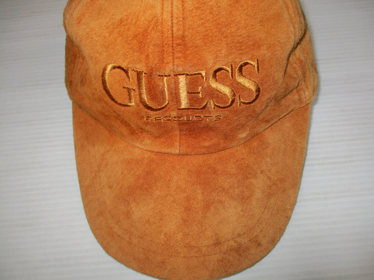 GUESS 　ゲス 　スエードレザー　キャップ　帽子 　スウェード　 豚革 　　　（３F　ハ大_画像6