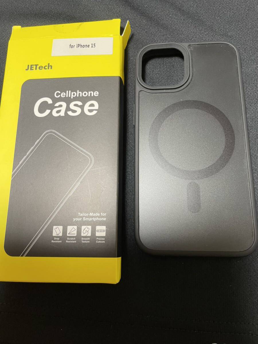 F7 JEDirect iPhone 15 6.1インチ用 マグネット ケース MagSafeに対応 半透明のマット背面 薄型 耐衝撃 カバー (ブラック)の画像7