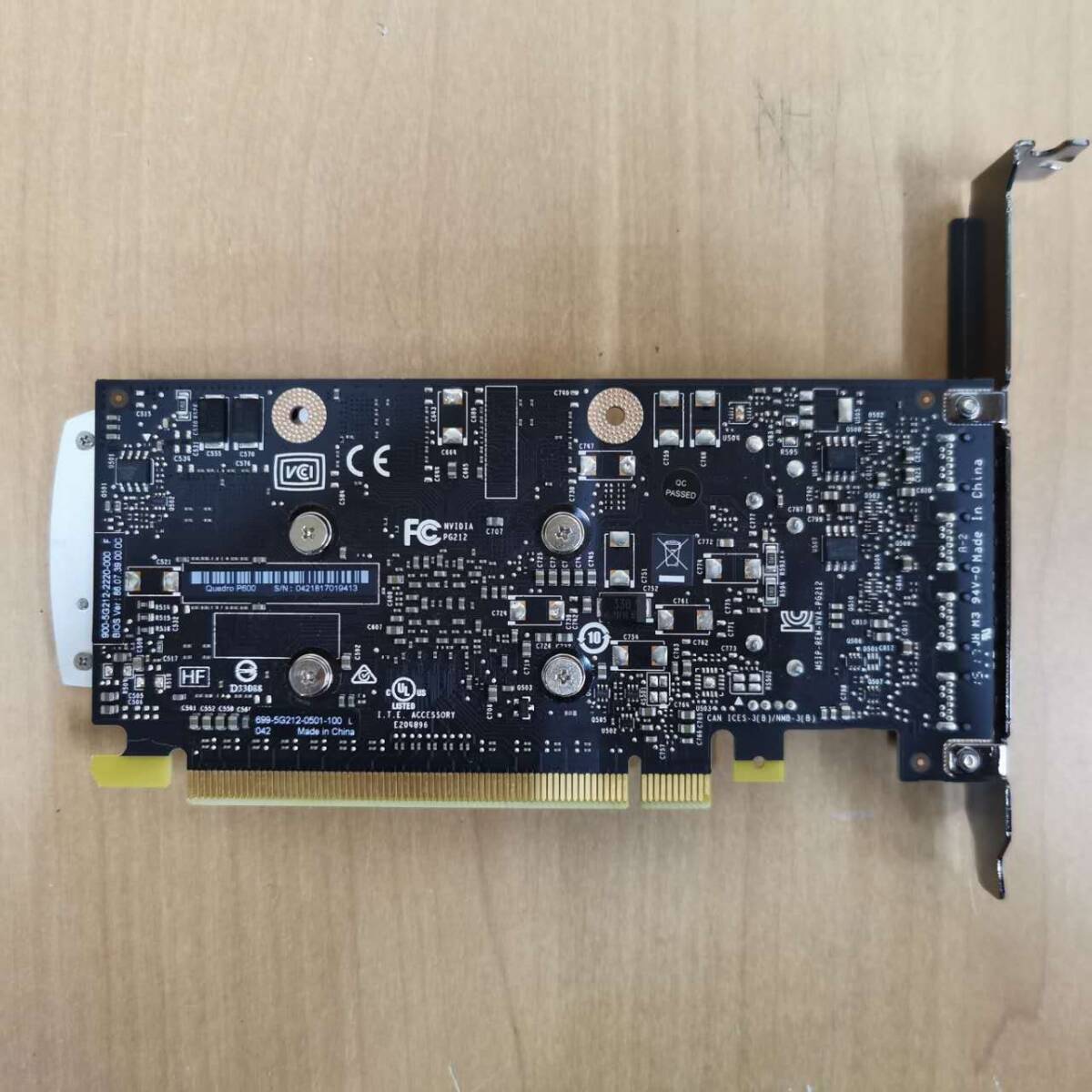 NVIDIA Quadro P600 2GB GDDR5 mini-DP x4 ロープロファイル★動作確認済の画像2