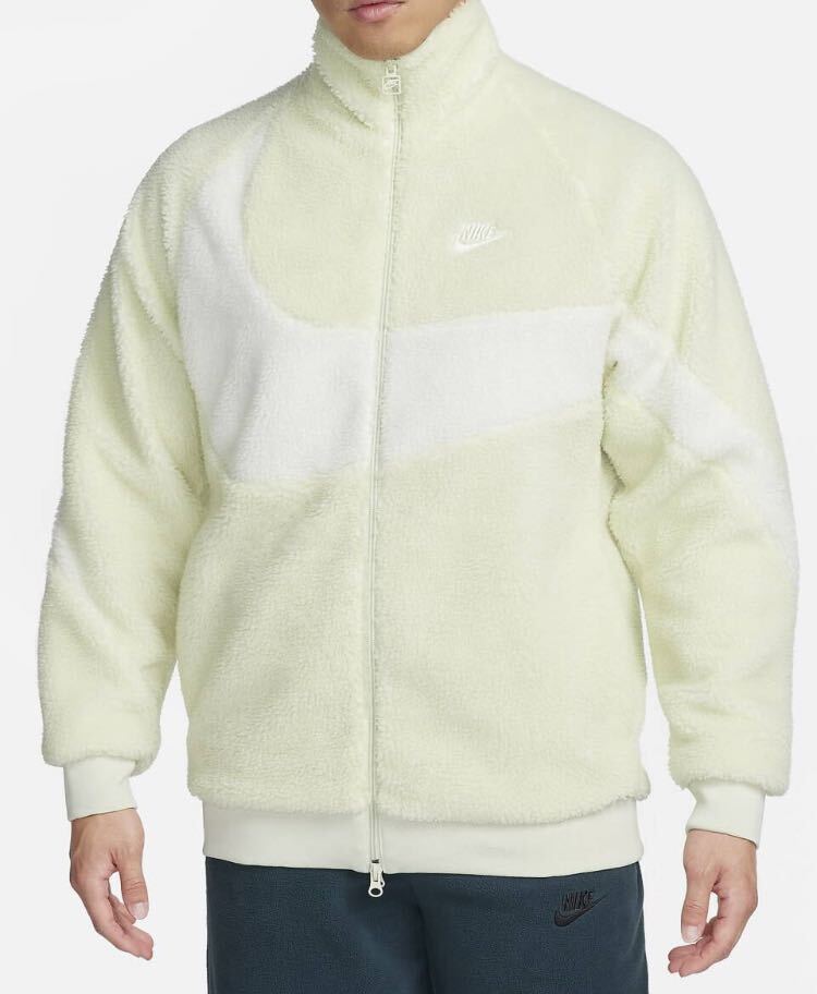 試着のみ美品！ナイキ リバーシブル フルジップ ボアジャケット NIKE NSW WNTR REV FULLZIP JACKT 希少赤タグサイズL_画像6