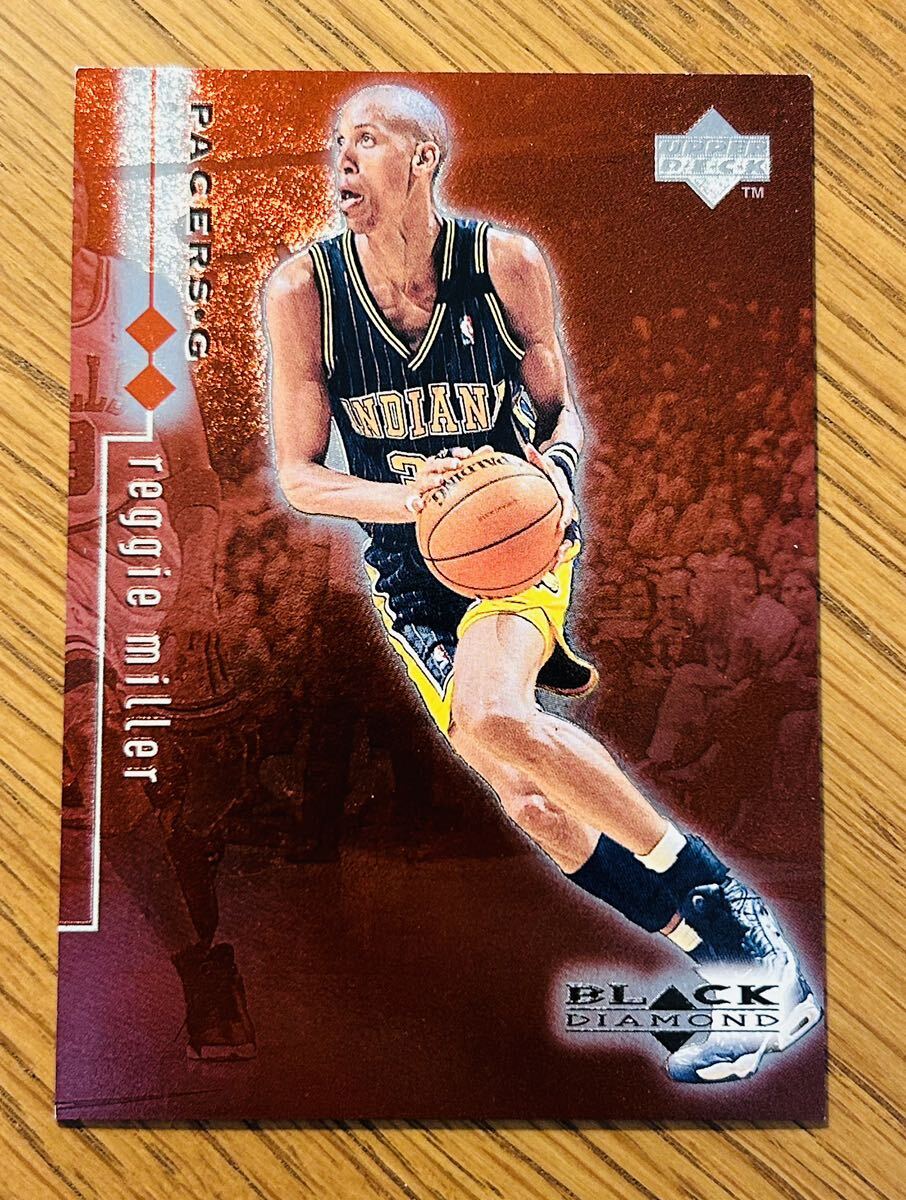 1999 Pacers Black Diamond Upper Deck Reggie Miller #42 Red /3000_画像1