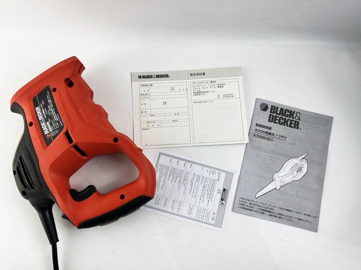 1円～ BLACK&DECKER ブラック&デッカー KS880EC 400W電動式ノコギリ GELMAX 電ノコ 電動工具 大工 建築 DIY_画像3