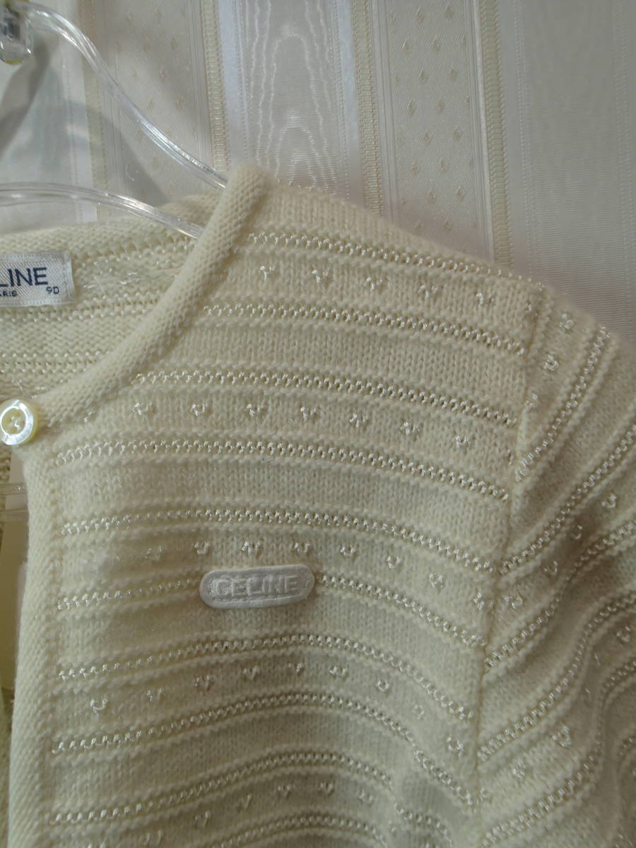o price cut *CELINE/ Celine /... clothes 90.* outing . pretty knitted bolero ( ivory )/s1031
